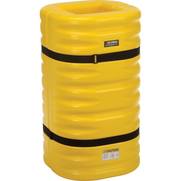 Global Industrial 42H x 24W Column Protector, 12 Column Opening, Yellow 708165YL